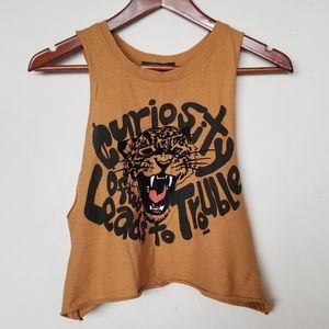 Muscle tee leopard/ jaguar face